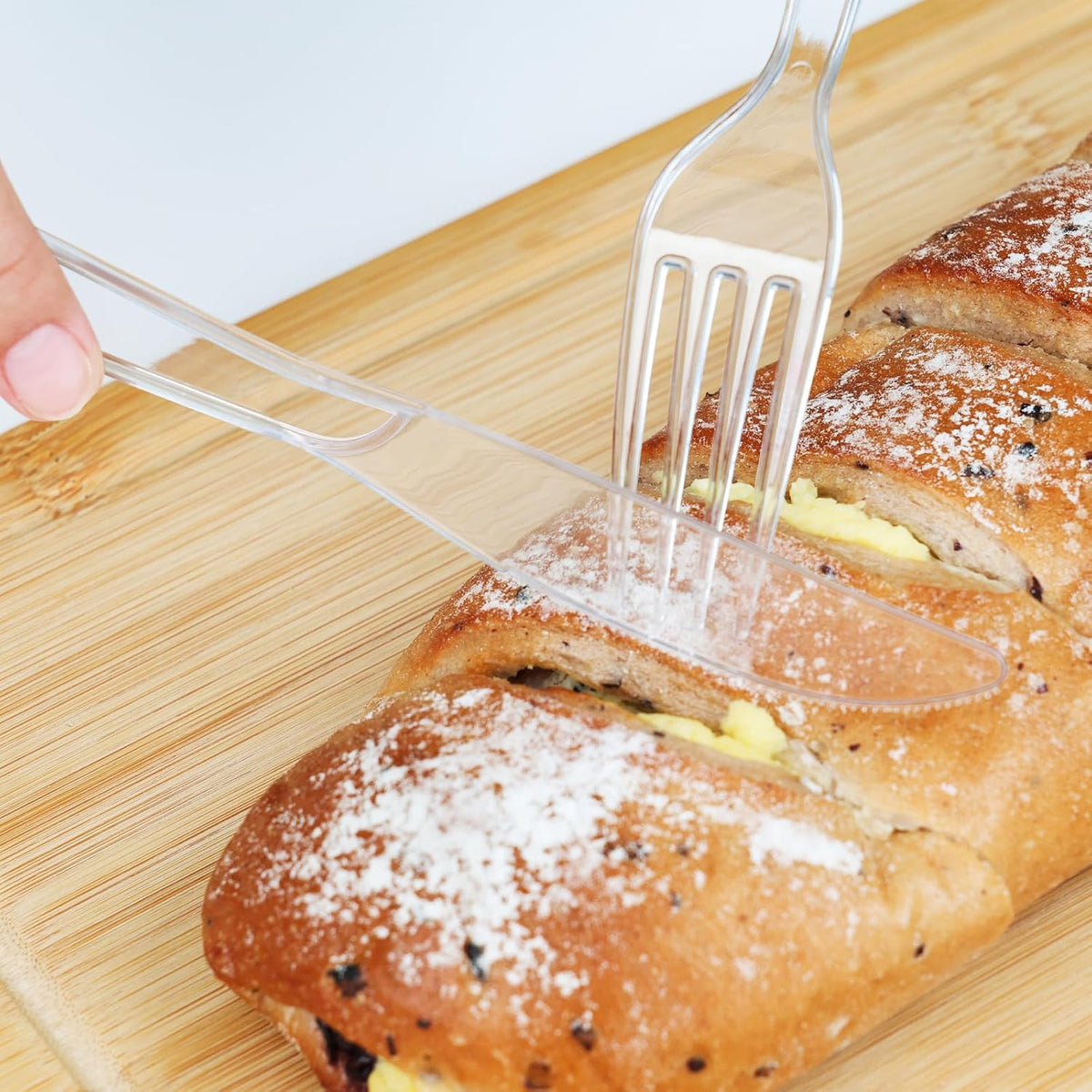 1000 Count Plastic Forks Heavy Duty, Plastic Silverware Clear Forks, Premium Disposable Forks Bulk, BPA-Free, Heat
