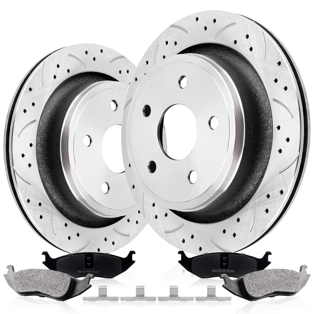 UNITHUB Rear Brakes and Rotors Kit 13.86"(352.2mm) Compatible for Ram 1500
