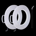 6mmx25M 2 Rolls Clear Thin Double Sided Tape Thin Clear Mounting Tape for Tablets Screen, LED Strips, Electronic