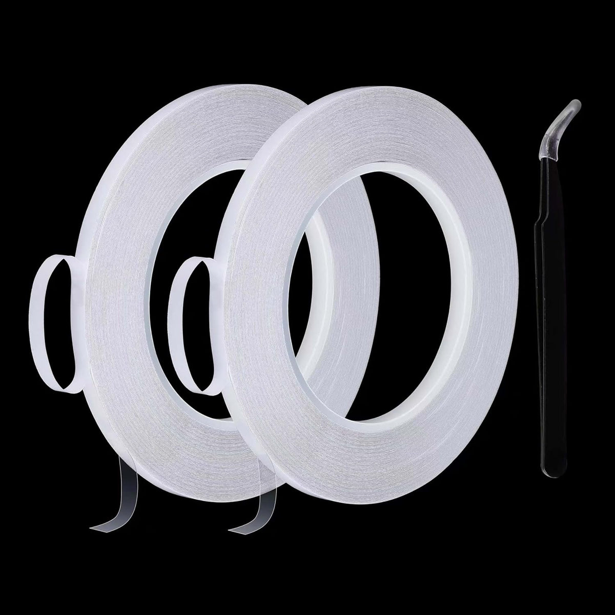 6mmx25M 2 Rolls Clear Thin Double Sided Tape Thin Clear Mounting Tape for Tablets Screen, LED Strips, Electronic