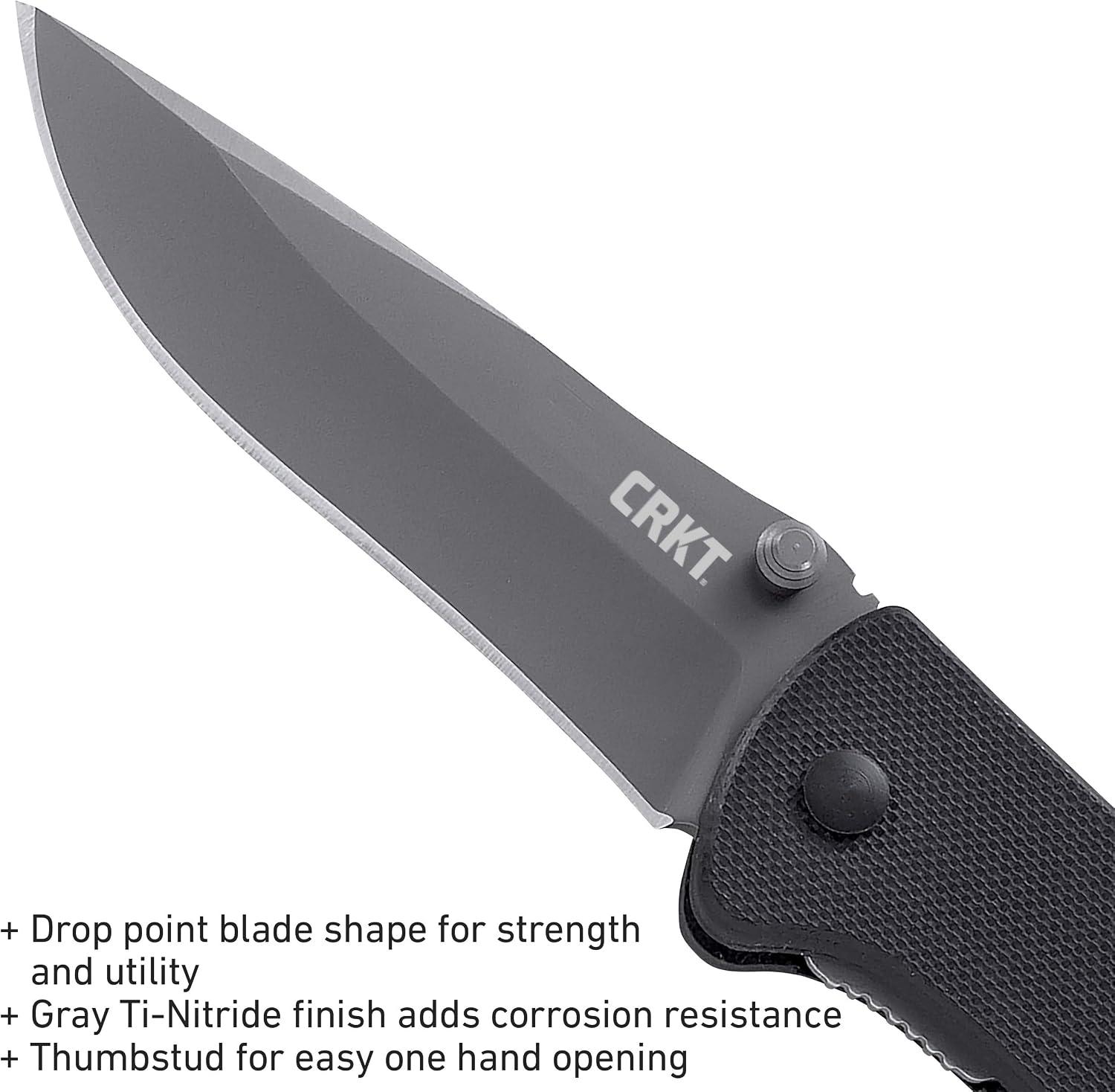 Drifter Everyday Carry EDC Pocket Folding Knife with Liner Lock: Stainless Steel Plain Edge Blade, G10 Handle, Pocket