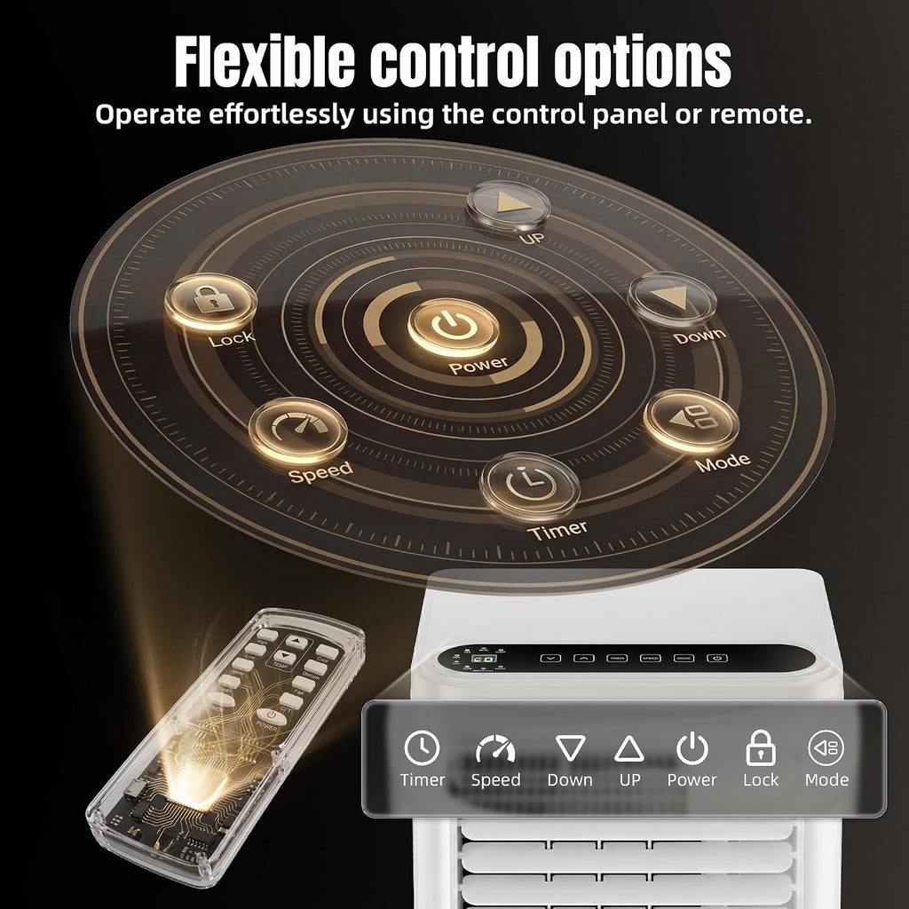 10000 BTU Portable Air Conditioners,3-IN-1 Portable AC Unit With Fan & Dehumidifier,Remote Control,24H Timer,Sleep