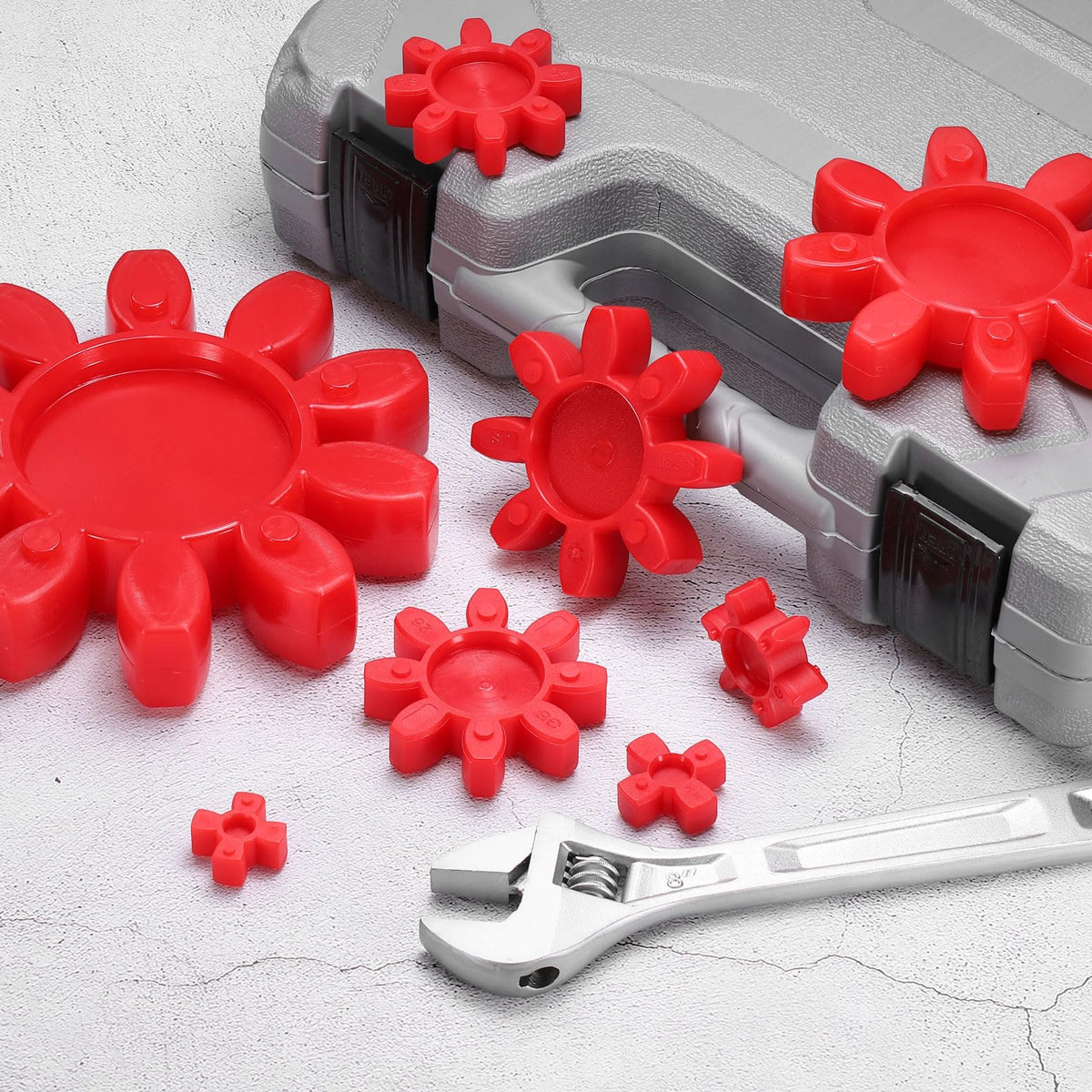uxcell 4pcs GS55 Coupling Insert, Urethane Flexible Solid Type Jaw Coupling Center Insert for L-Jaw Couplings L-Jaw Couplers Set, Red