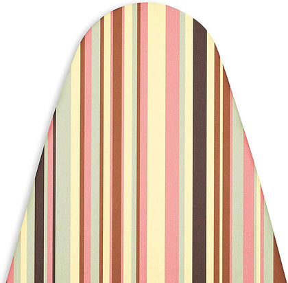 Ironing Board Cover and Pad, 4mm Felt 42"x14" | Multistripe, Heat & Scorch Resistant | Elastic Bungee Cord & Toggle