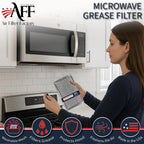 12-Layer 5" x 7.5" Pull Tab Microwave Grease Filter Replacements For Many GE, Frigidaire, Magic Chef & LG Microwave