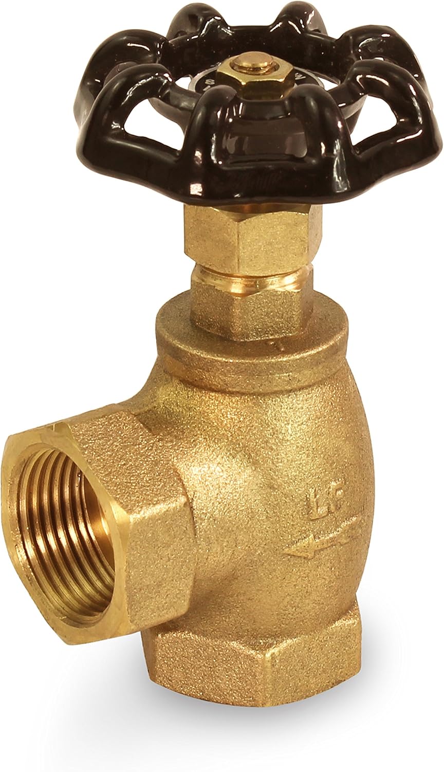 Everflow Supplies 74342-NL 3/4" ANGLE NO LEAD SHORT GLOBE VALVE WITH FEMALE THREADED IPS CONNECTIONS
