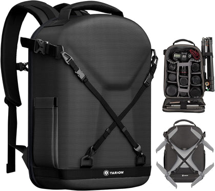 Hard Shell Camera Backpack Bag for Photographers Compact 13L TRH | 3-Side Hard Case, 14.5" Laptop Compartment