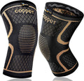 Copper Knee Braces for Men and Women (2 pack) -Knee Supports Copper Compression Knee Sleeve for Knee Pain, Arthritis
