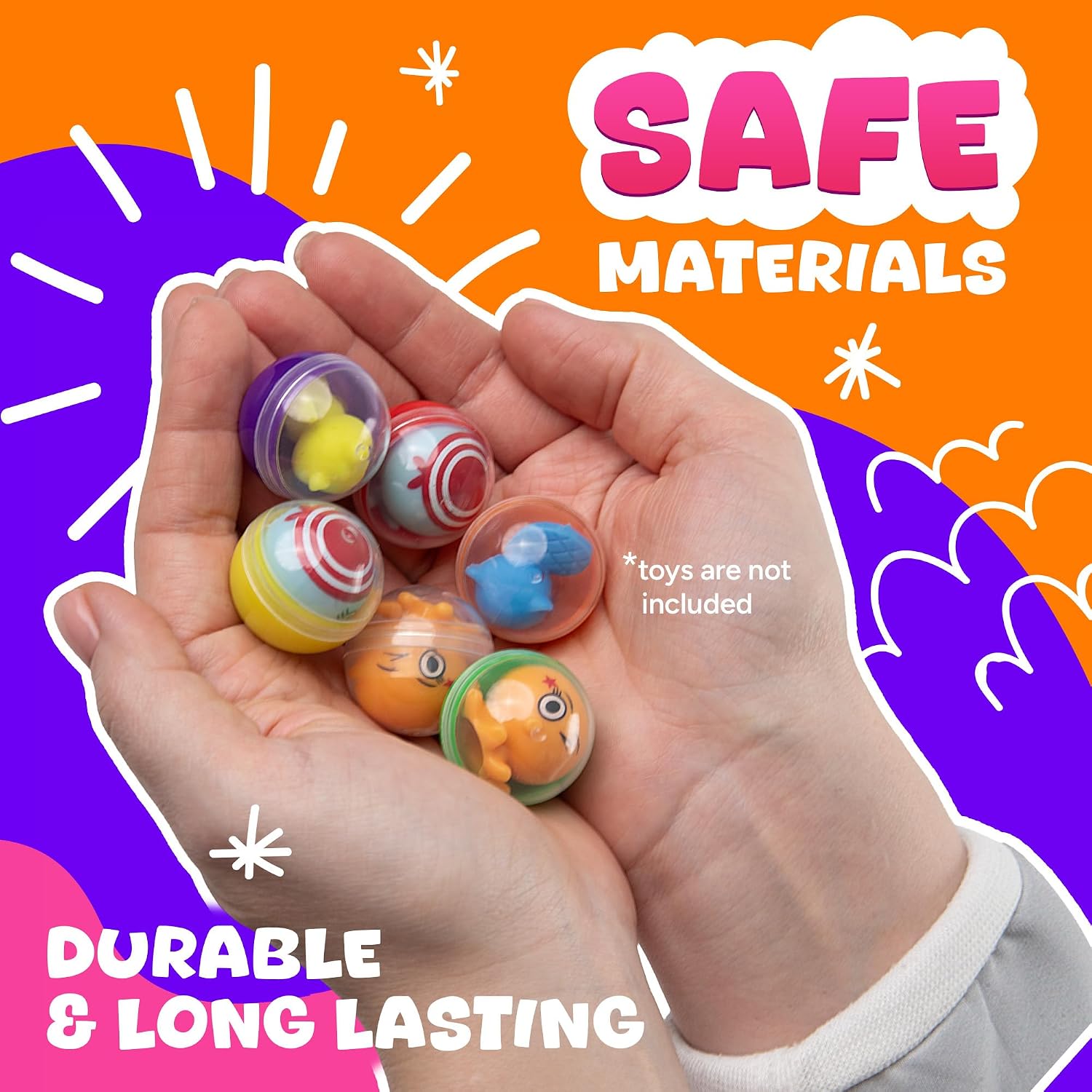 Capsule Vending Machine Translucent Round Capsules Empty 50 pcs 1.26 inch - Gumball Machine Capsules Bulk Party