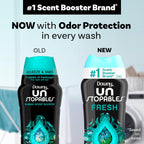 Unstopables In-Wash Scent Booster Beads, Fresh Scent, 30.1 oz, Laundry Beads for Odor Protection, Black