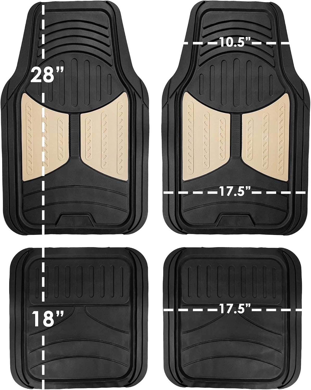 Automotive Floor Mats Purple Climaproof for All Weather Protection Universal Fit Heavy Duty Rubber fits Most Cars
