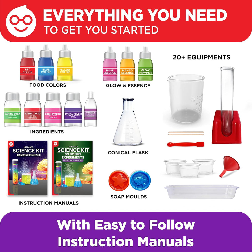 Ultimate Science Experiments Kit for Kids Ages 8+ | Science Kits for Kids Ages 8-12, 135+ Experiments, Birthday Gift