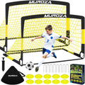 Soccer Goal, Kids Soccer Goals for Backyard Set, Pop Up Soccer Net | 2 Pack Portable Soccer Nets with Soccer Ball