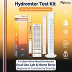 Triple Scale Lab Hydrometer Kit Glass Jar Cylinder ABV Brix SG Tester Beer Wine Brewing Supplies