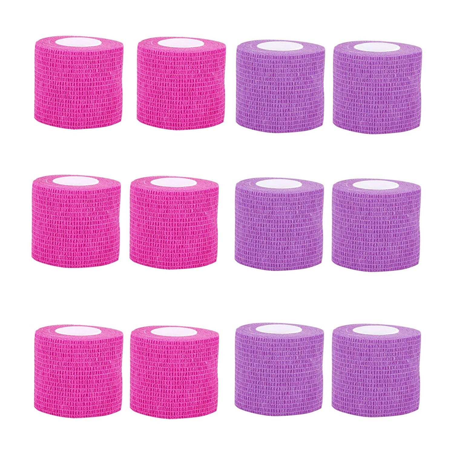 Tattoo Grip Cover Wrap,12PCS Disposable Cohesive Tattoo Grip Cover Elastic Bandage Handle Grip Tube for Tattoo