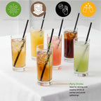 Disposable Plastic Cocktail Stir Sticks 7 in,Coffee Stirrers,Black