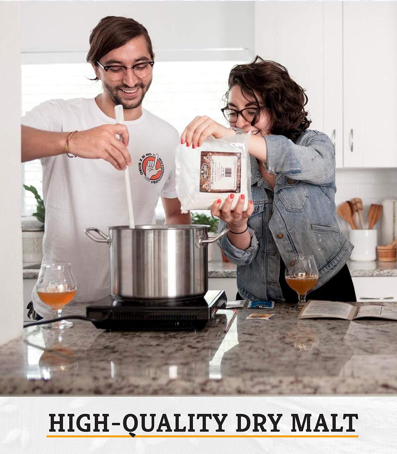 Dry Malt Extract for Brew Kit - All Purpose Base Extract - 1 Pound Bavarian Wheat - For Any Beer Style - Effective