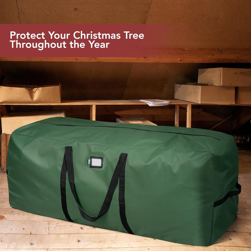 Christmas Storage Bag Heavy Duty Fits Up to 9ft Tall Artificial Tree, Waterproof with Durable Handles & Zipper Xmas