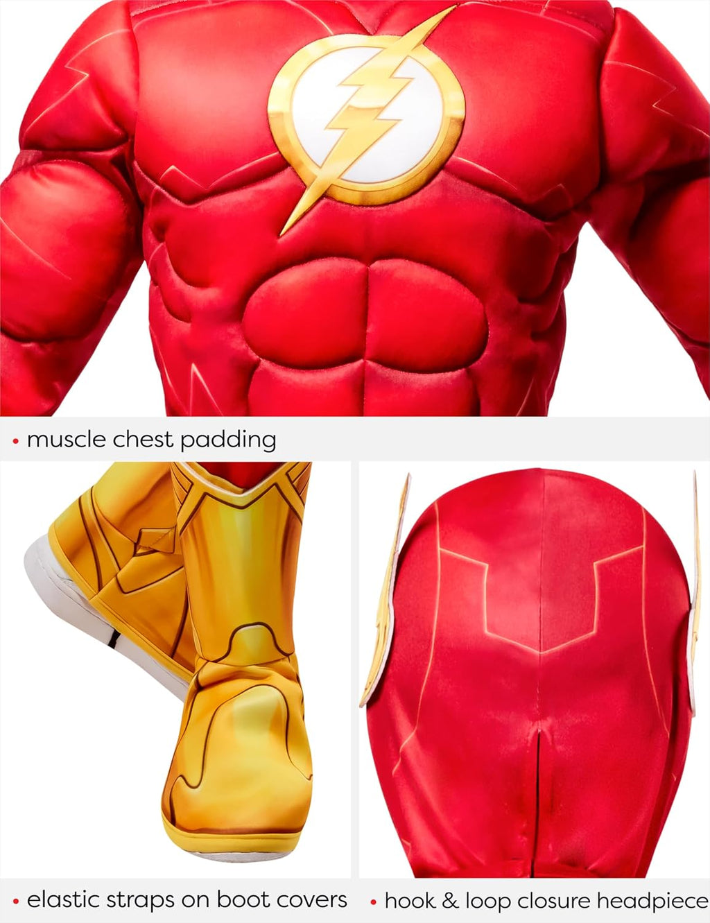 DC Comics Superheroes: The Flash Costume for Kids, Boy's Costume