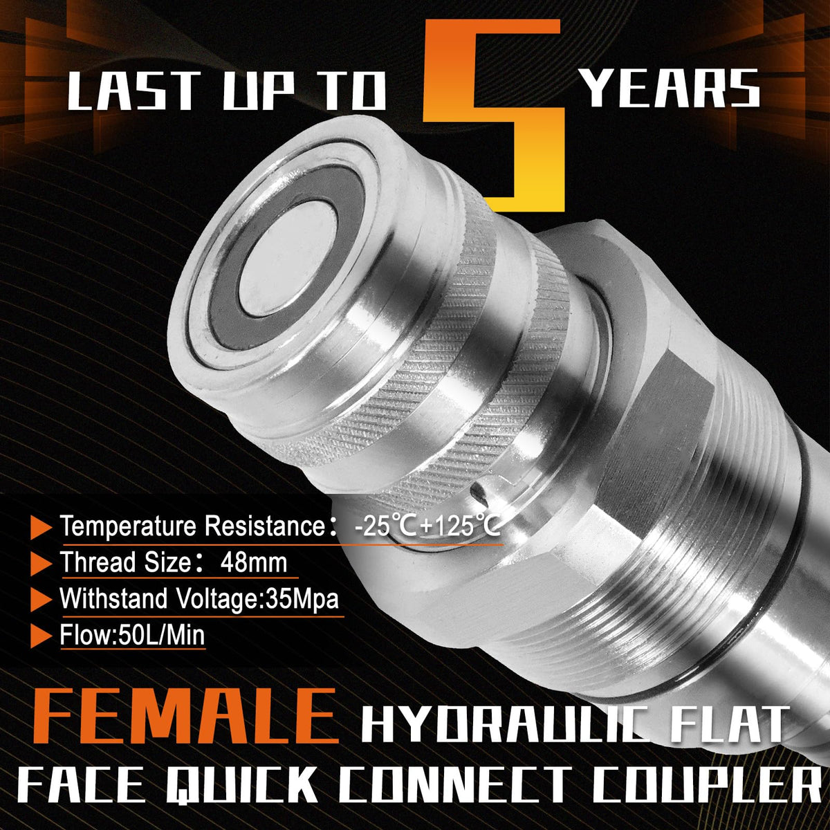 AT406475 7246802 Hydraulic Female Coupler fits for John Deere Skid Steer