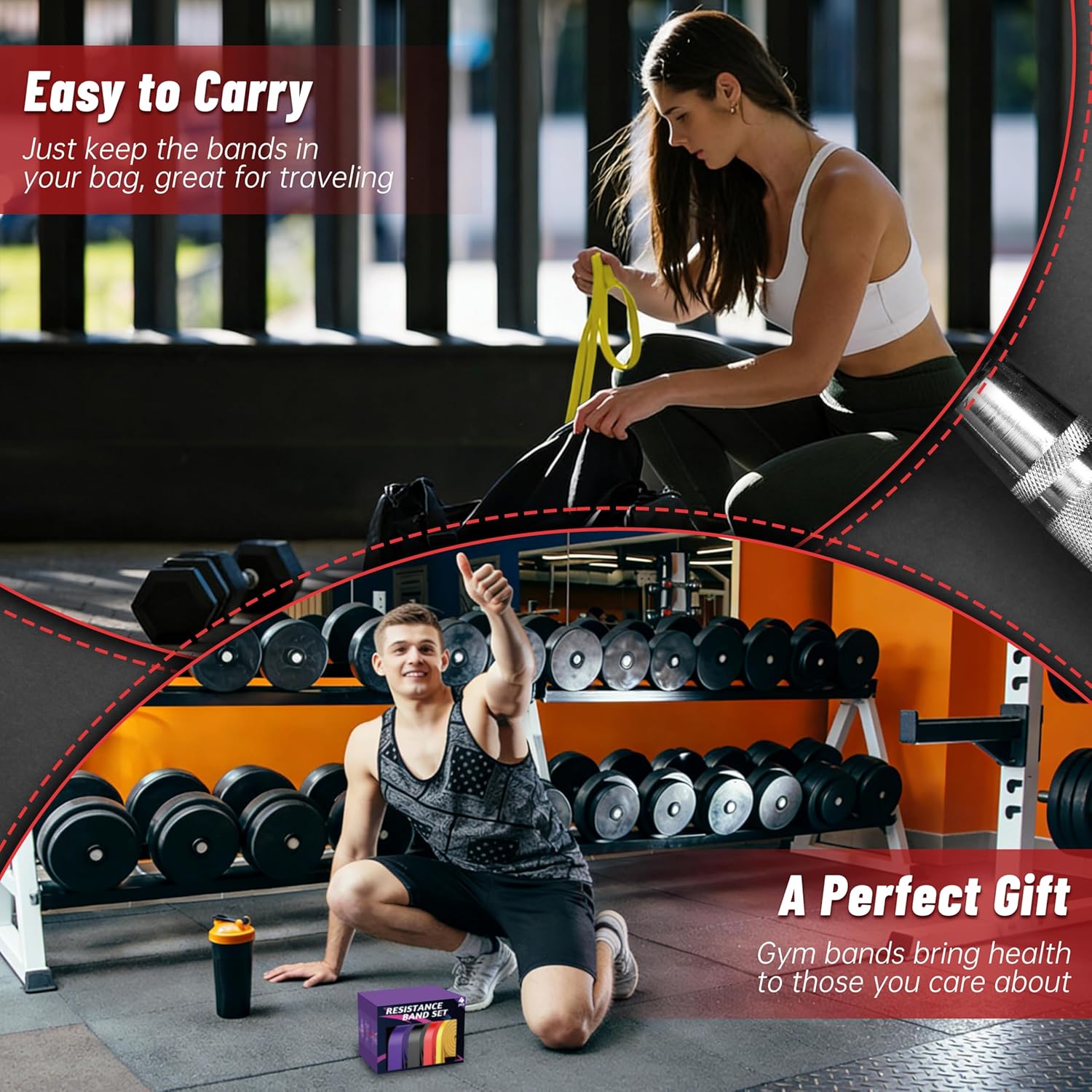 Resistance Bands for Working Out, 4-Level Pull Up Assistance Bands, Exercise Bands for Women & Men, Stretch Workout