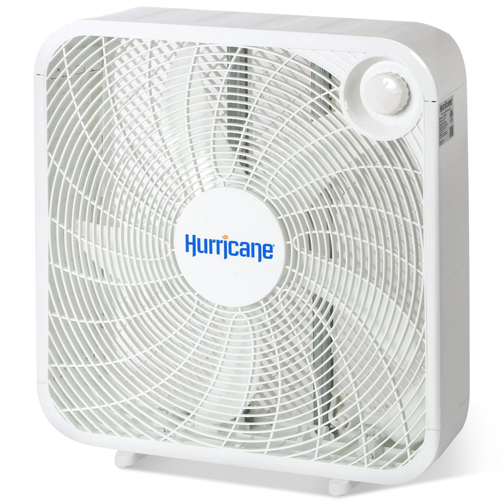 Classic Floor Box Fan with 3 Speed Settings, White - 20in