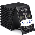 20 Pack Leather Table Tents Double Sided Menu Holders, 4 x 6 Inch