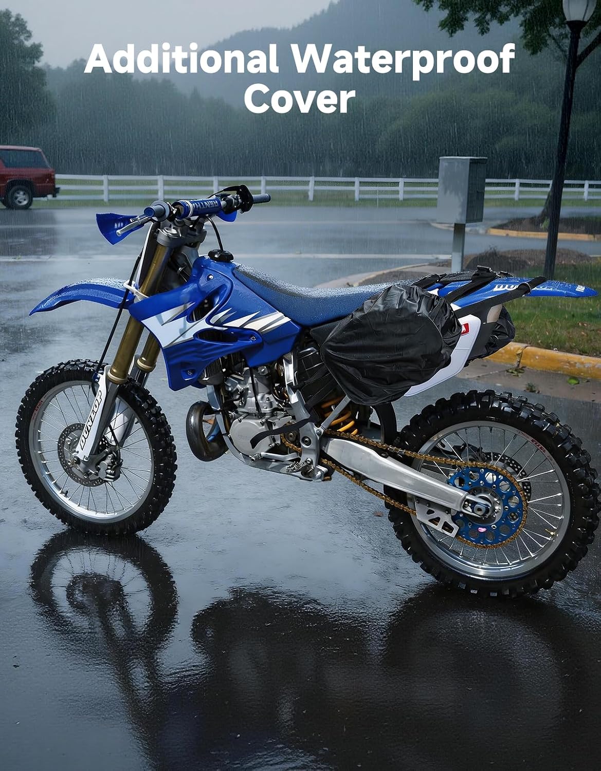 Motorcycle Saddlebags Expandable 20-24L with Rain Covers | Compatible with Dirt Bike Dual Sport Motorcross Motorbike