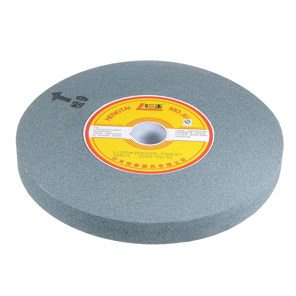 uxcell 10-Inch Bench Grinding Wheels Green Silicon Carbide GC 80 Grits Surface Grinding Ceramic Tools