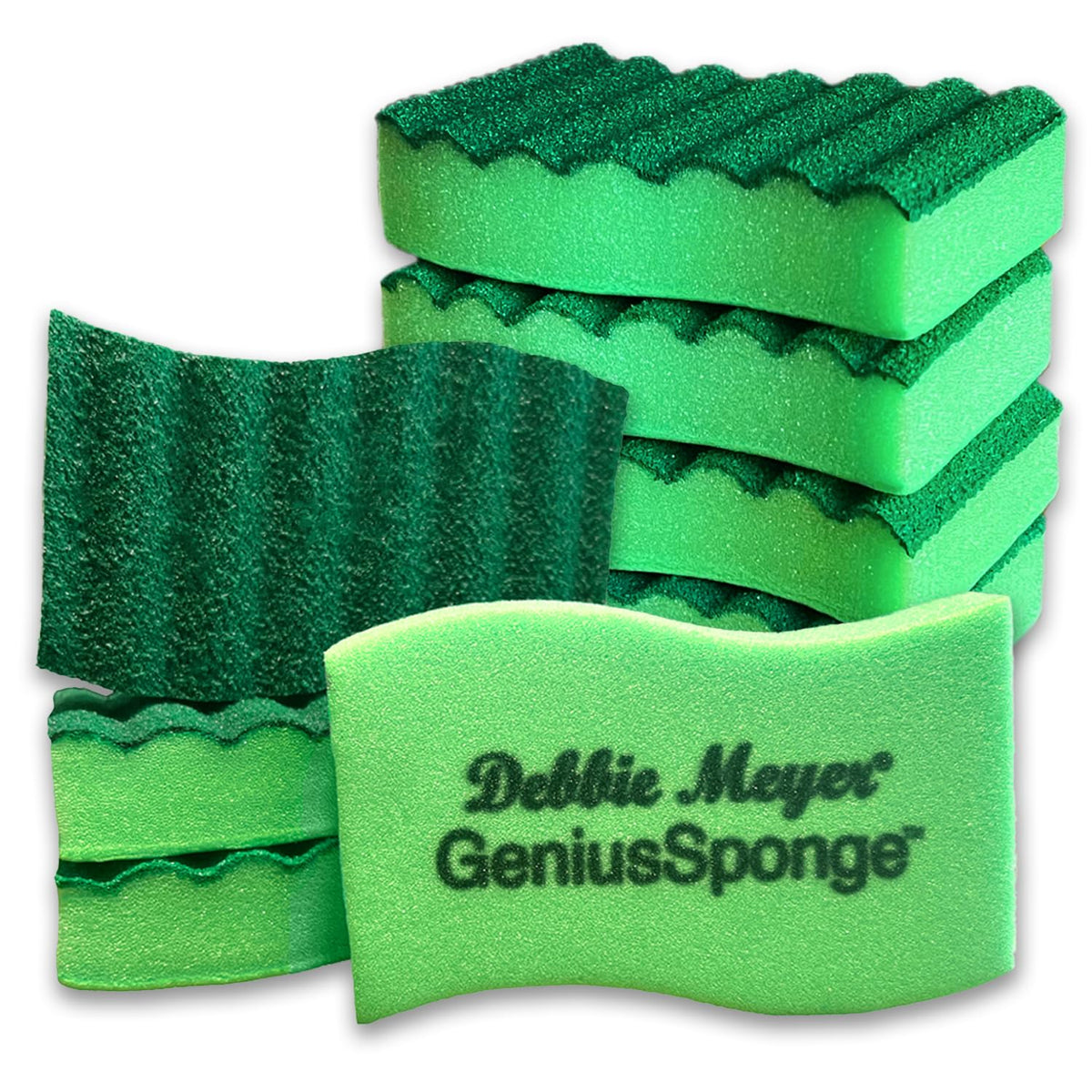 GeniusSponges - 8-Pack Kitchen Sponges for Washing Dishes