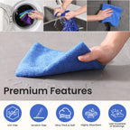 Multi-Use Microfiber Cleaning Cloths 12 Pack, 16 x 16 Inch