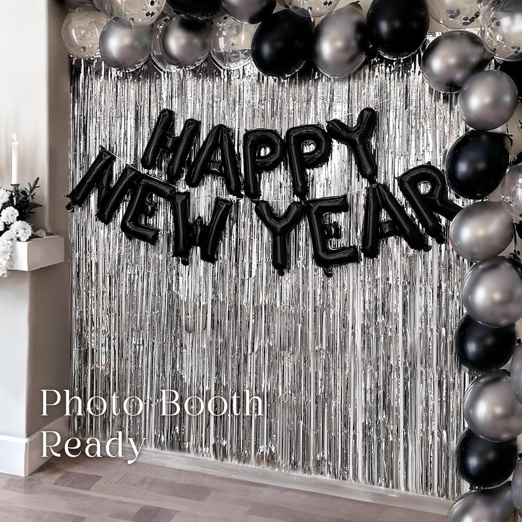 New Years Eve Party Supplies - New Years Decorations 2026 - 98 Pcs Sets With Happy New Year Balloons,Disco Balls