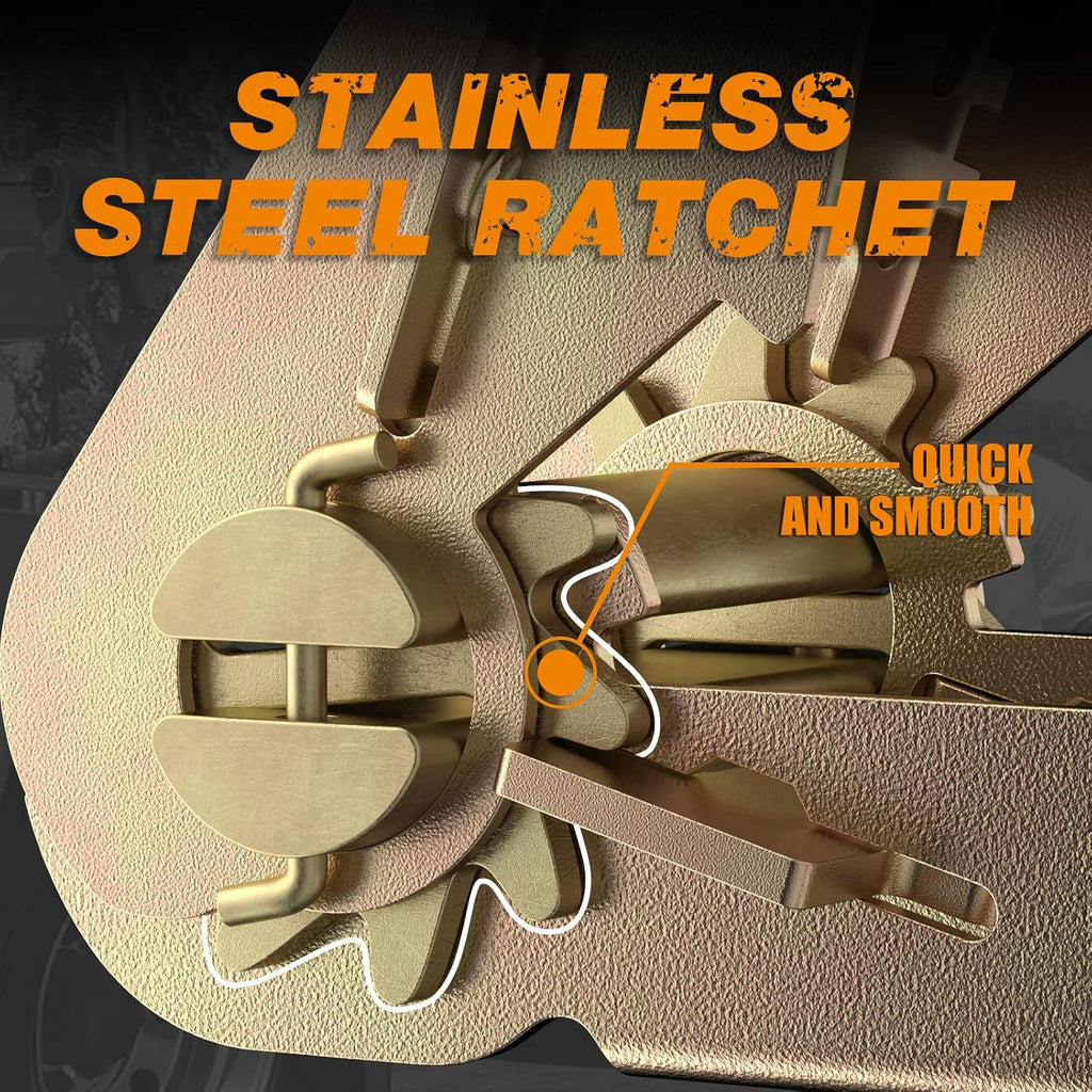 Ratchet Tie Down Straps 4-Pack Heavy Duty 2" x 27' with J Hooks | 10,000lbs Break Strength, Rachet Tie-down Strap for