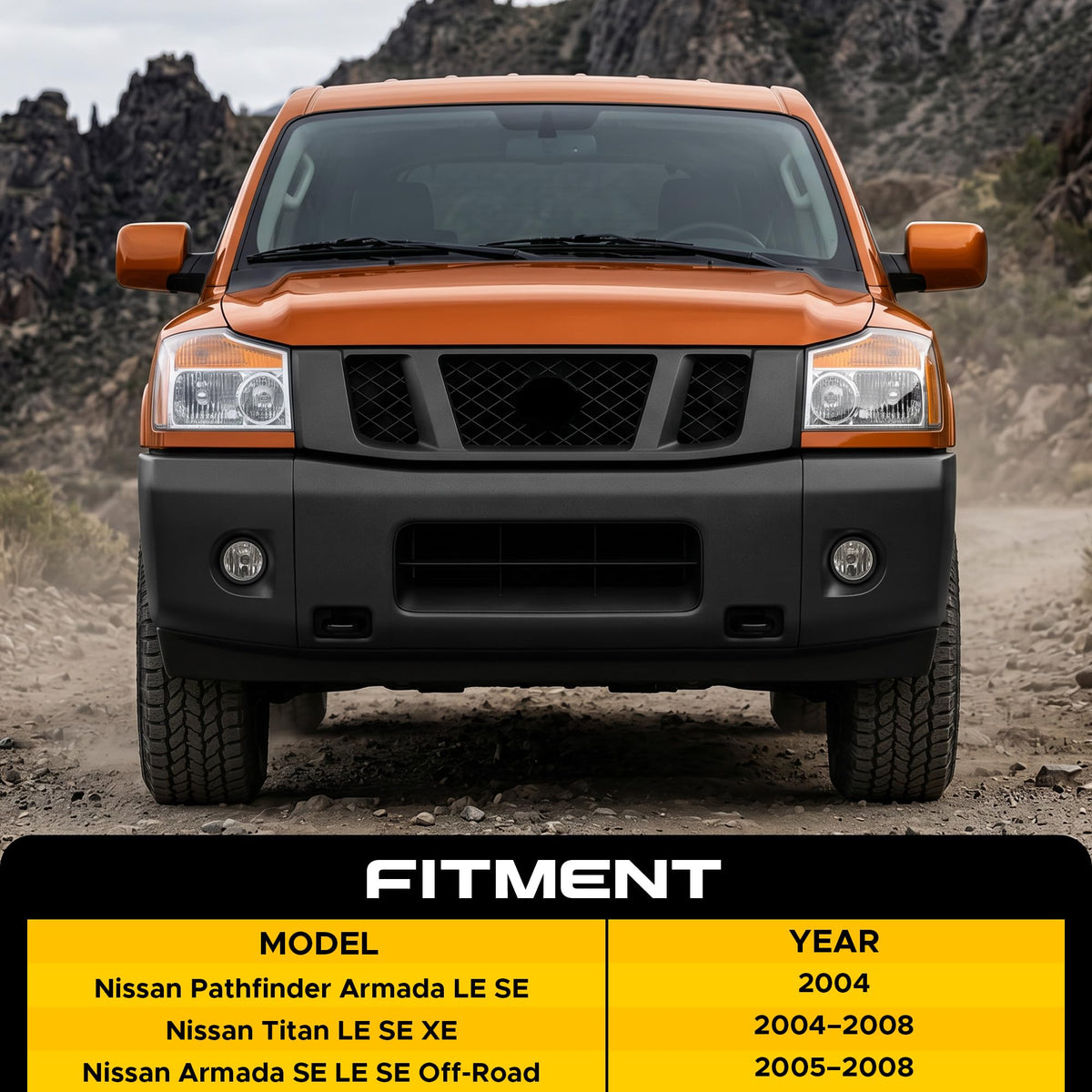 VRC Front Bumper End Caps & Extension Fillers For 2004-2008 Titan