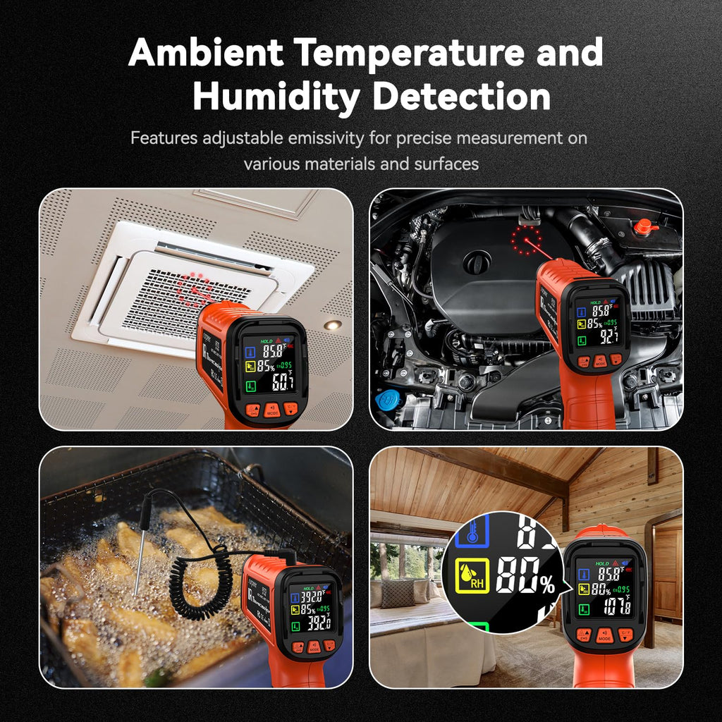 Infrared Thermometer Temperature Gun 1796°F 16:1 Laser