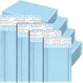 100 Pcs Blue Bubble Mailer 4 Sizes Adhesive Padded Envelopes