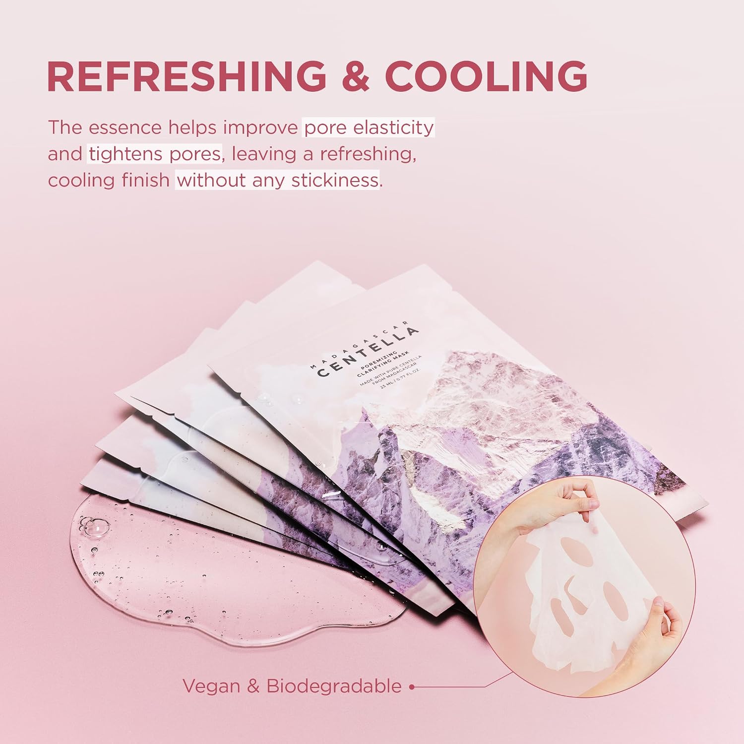 Poremizing Clarifying Mask, Face Mask Skincare for Pore Elasticity, Pore Minimizer for face, Gentle Exfoliating Sheet