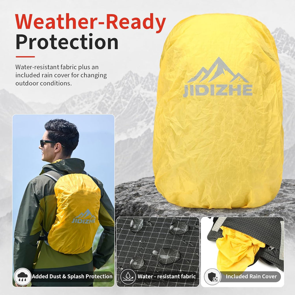 18L Small Hiking Backpack with Internal Frame & Rain Cover, Lightweight Backpacking Pack with Adjustable Chest Strap