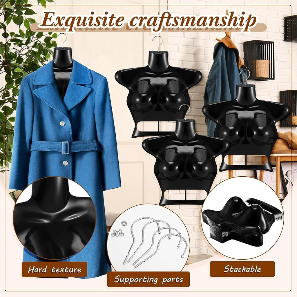 Torso Hanging Mannequin Female Mannequin Hanger Half Body Display Clothing Display Rack Dress Form for Centerpieces