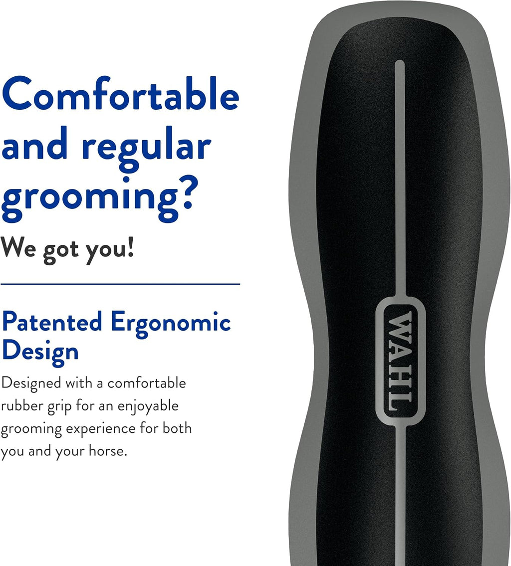 Professional Animal Equine Soft Body Horse Brush, Black