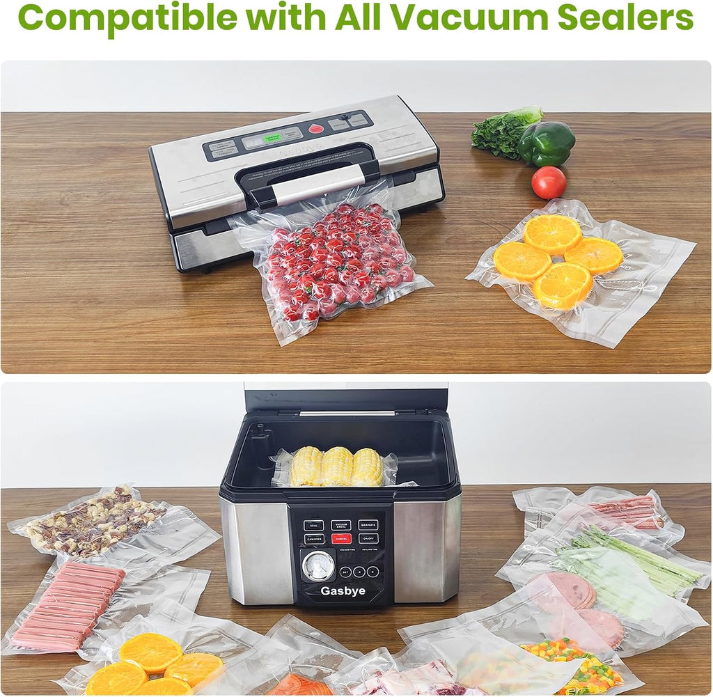Vacuum Sealer Bags, 200 Quart 10" x11", BPA Free, Commercial Grade, Durable Textured Pre-Cut Size for Airtight Food