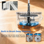 Spin Mop and Bucket Set with Wringer, Hands-Free Floor Mop System