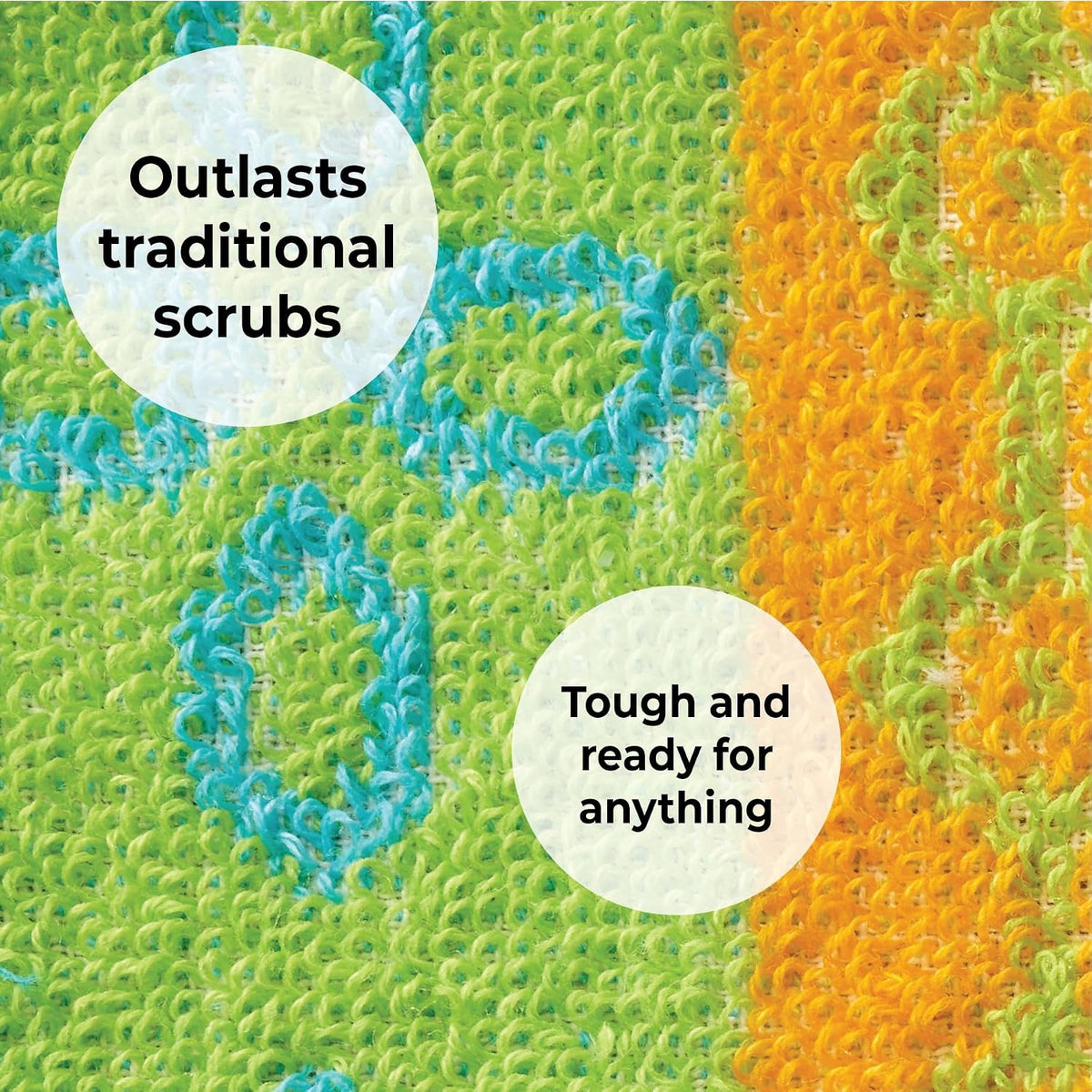 Scrub, 4-Pack Reusable, Non-Scratching Dish Scrubber for Kitchen and Household Cleaning, Planet-Friendly, Dishwasher