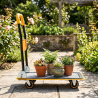 Folding Platform Cart, Rolling Flatbed Cart Hand Platform Truck