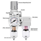 NANPU 1/4" NPT Air Dryer System - 5 Micron Particulate Filter, 0.5 Micron Coalescing Filter