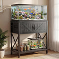 20-29 Gallon Fish Tank Stand, Metal Double Aquarium Stand with Storage Cabinet, Heavy Duty 31.5" L* 16.54" W