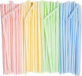 Flexible Disposable Plastic Straws [200 Pack] Assorted Colors