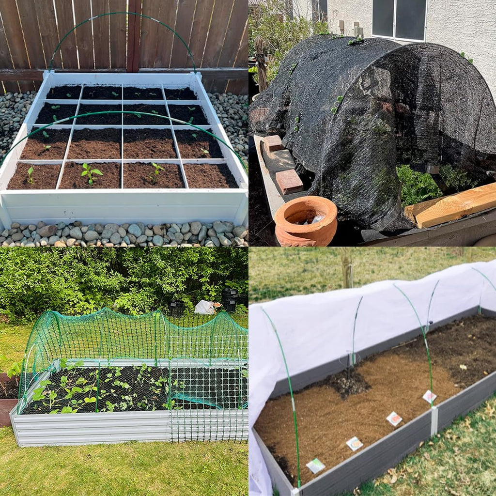 Greenhouse Hoops for DIY 2.8ft or Wider Grow Tunnel, Rust-Free Fiberglass Support Hoops Frame for Garden Fabric, DIY