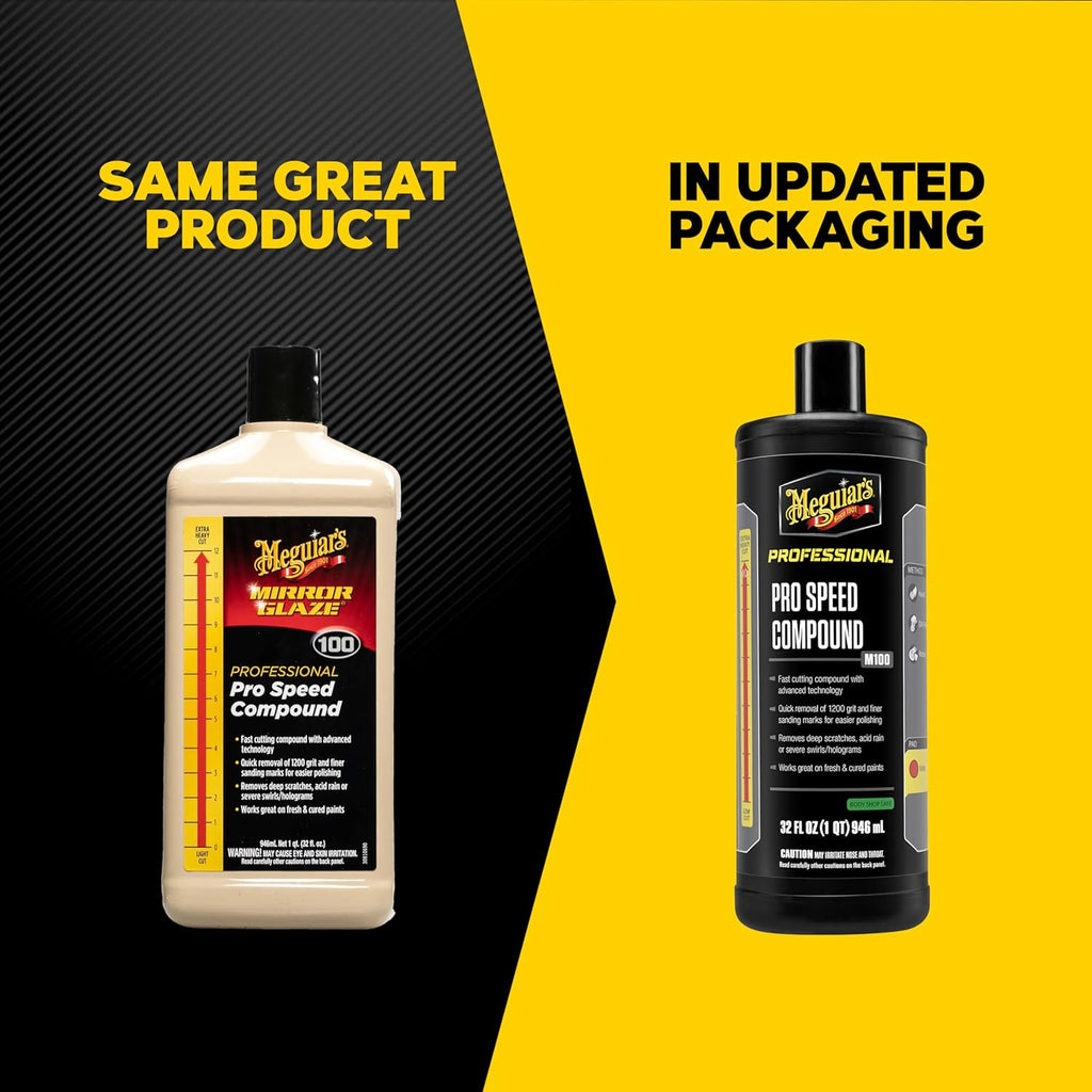 Professional M100 Pro Speed Compound, 32oz | Fast-Cutting Rubbing Compound for Cars, Offers Heavy Scratch & Swirl