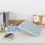 Floral Photo Storage Box, 14.8x13x3.7 In, Blue Cottage
